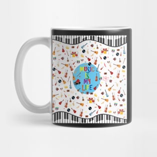 Music is my life (blanco) Mug